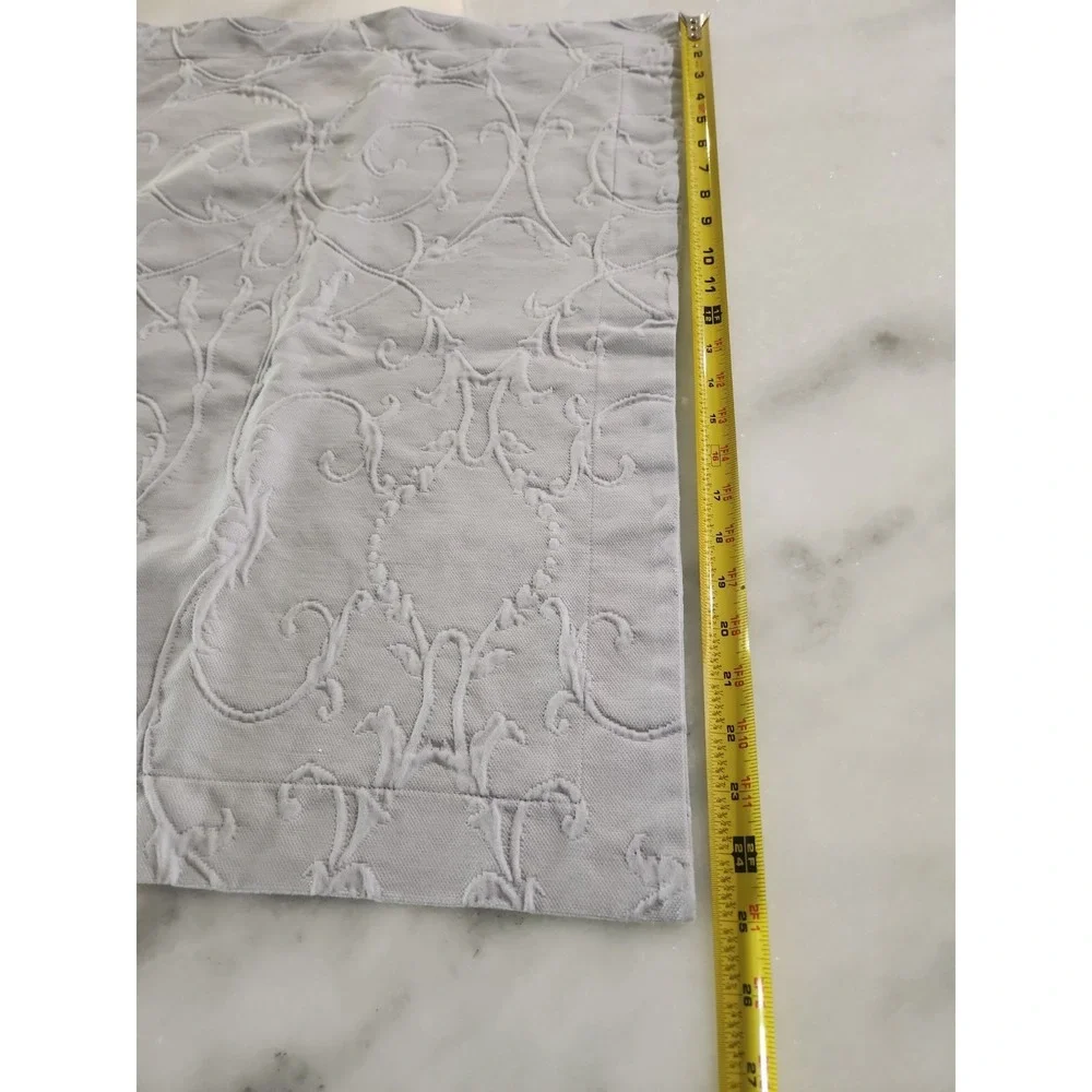 2/Pearl Gray Blue Frontgate Matelasse Euro Shams 100% Egyptian Cotton 27x25 READ